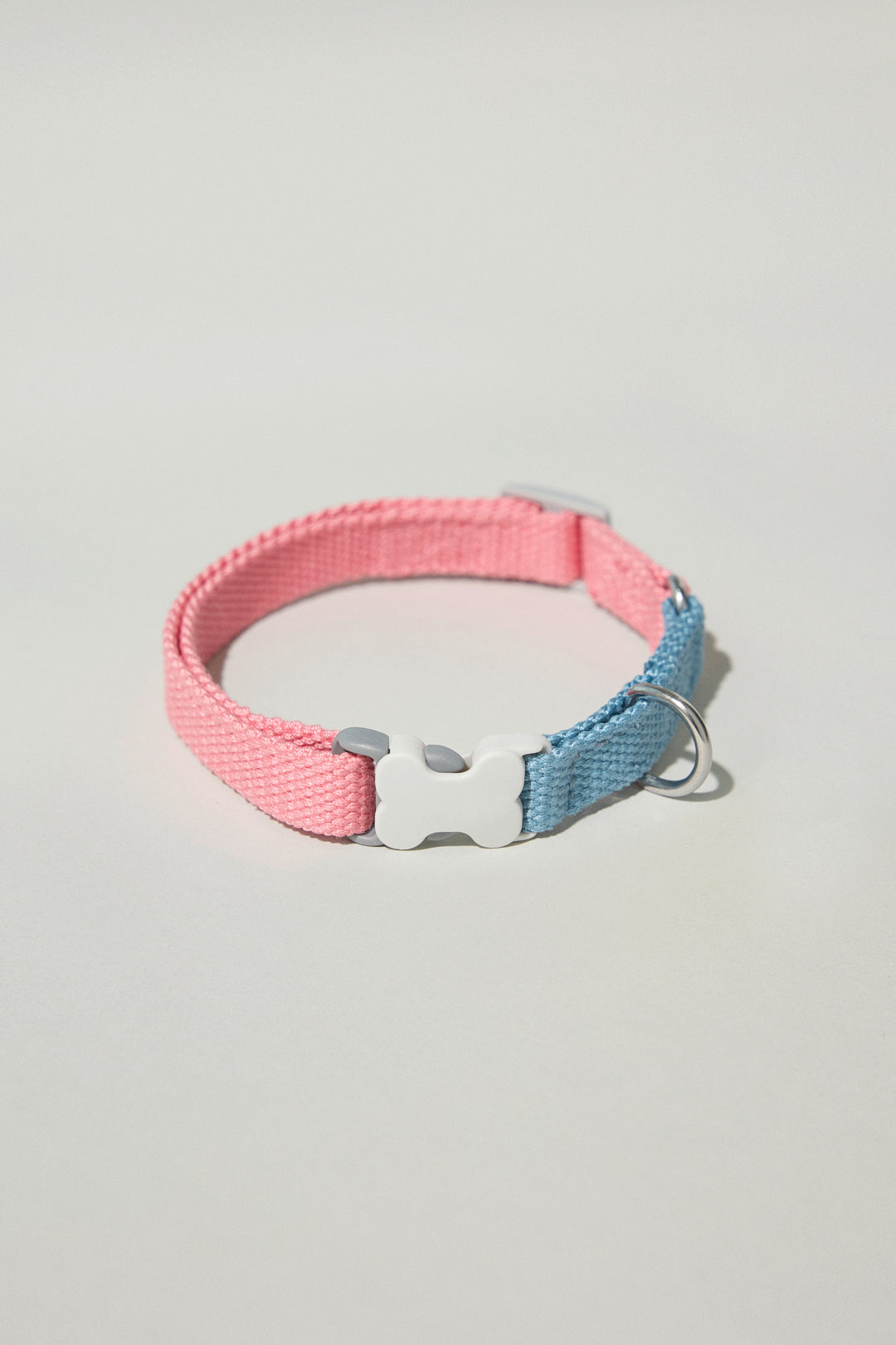 Dog cotton collar bone buckle multicolour pink blue Molipop